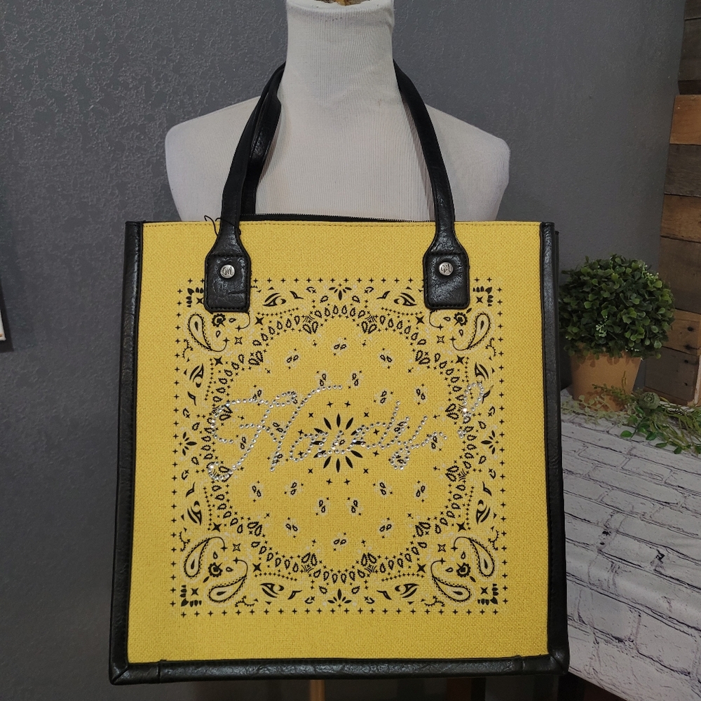 Nwt Montana West Yellow Howdy Tote